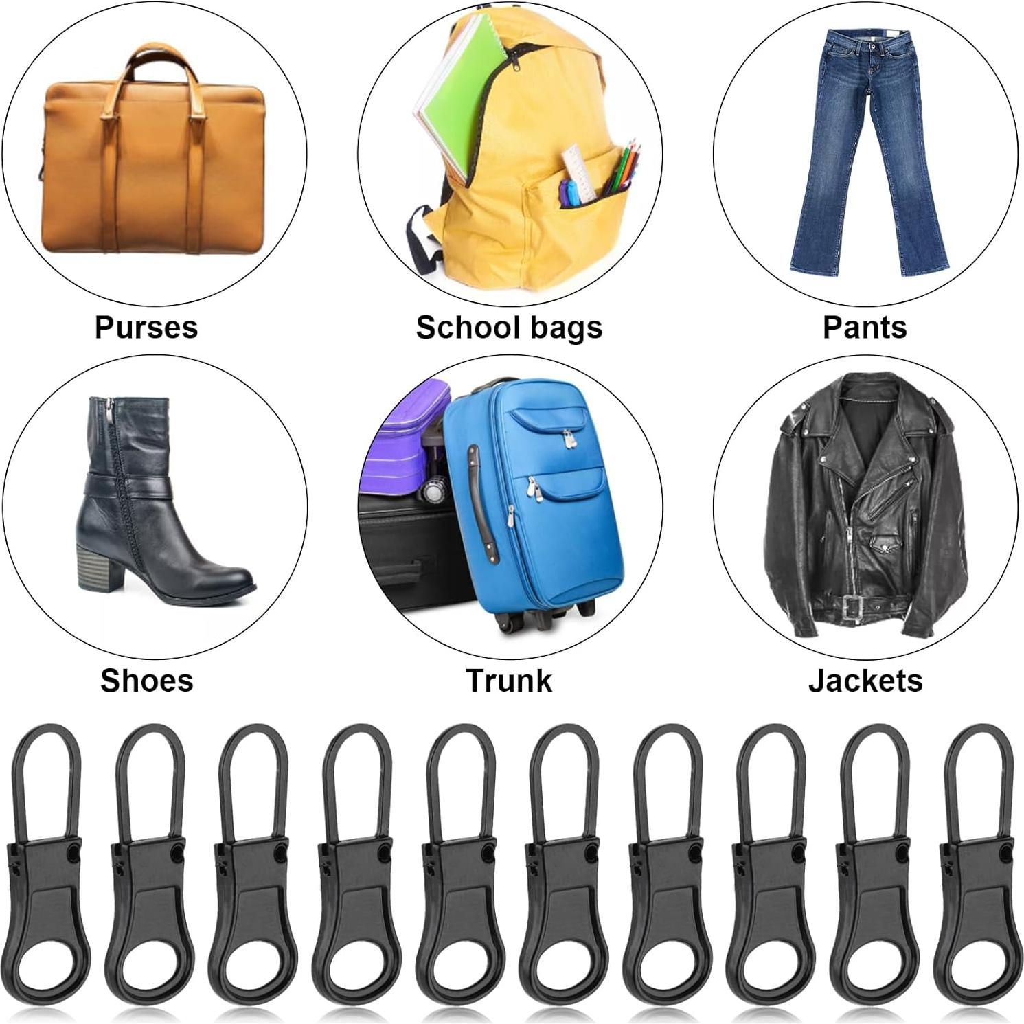 Reemplazo Tiradores de Cremallera Ouligay 6 Piezas Metal