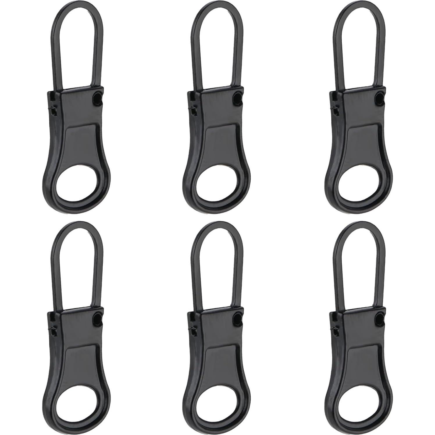 Reemplazo Tiradores de Cremallera Ouligay 6 Piezas Metal