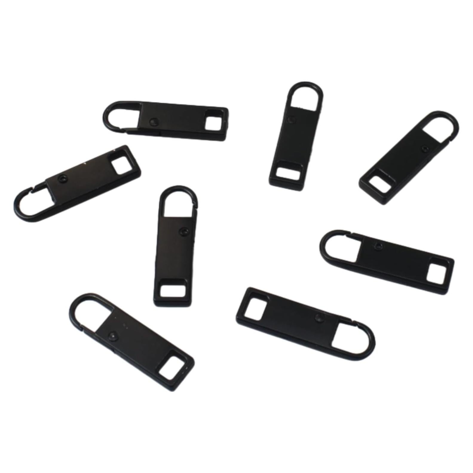 Tiradores de Cremallera Metálicos OZXNO 8 Piezas Negro