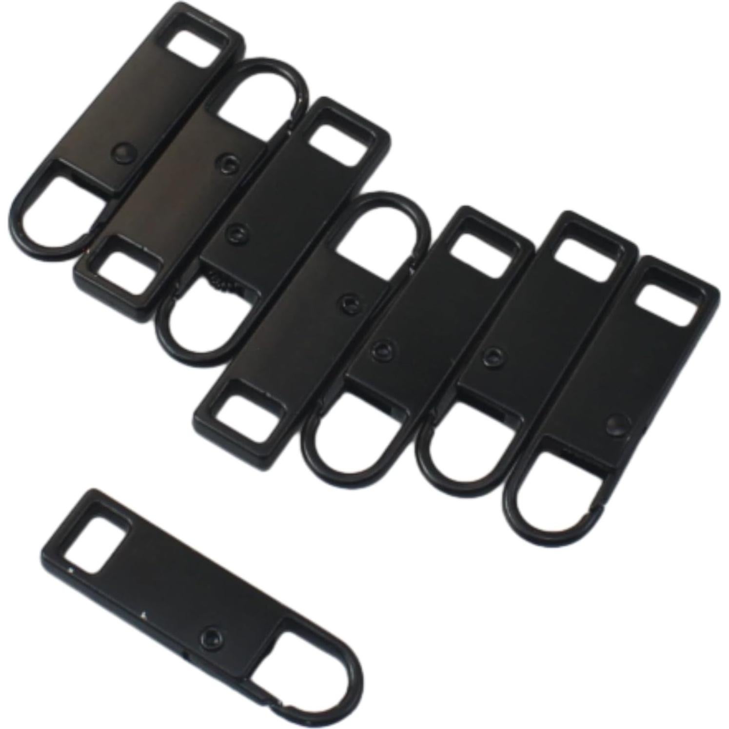 Tiradores de Cremallera Metálicos OZXNO 8 Piezas Negro