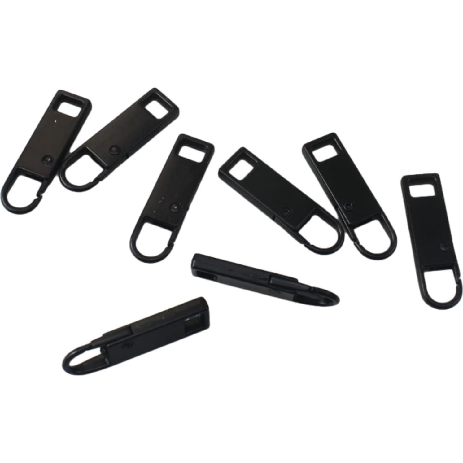Tiradores de Cremallera Metálicos OZXNO 8 Piezas Negro