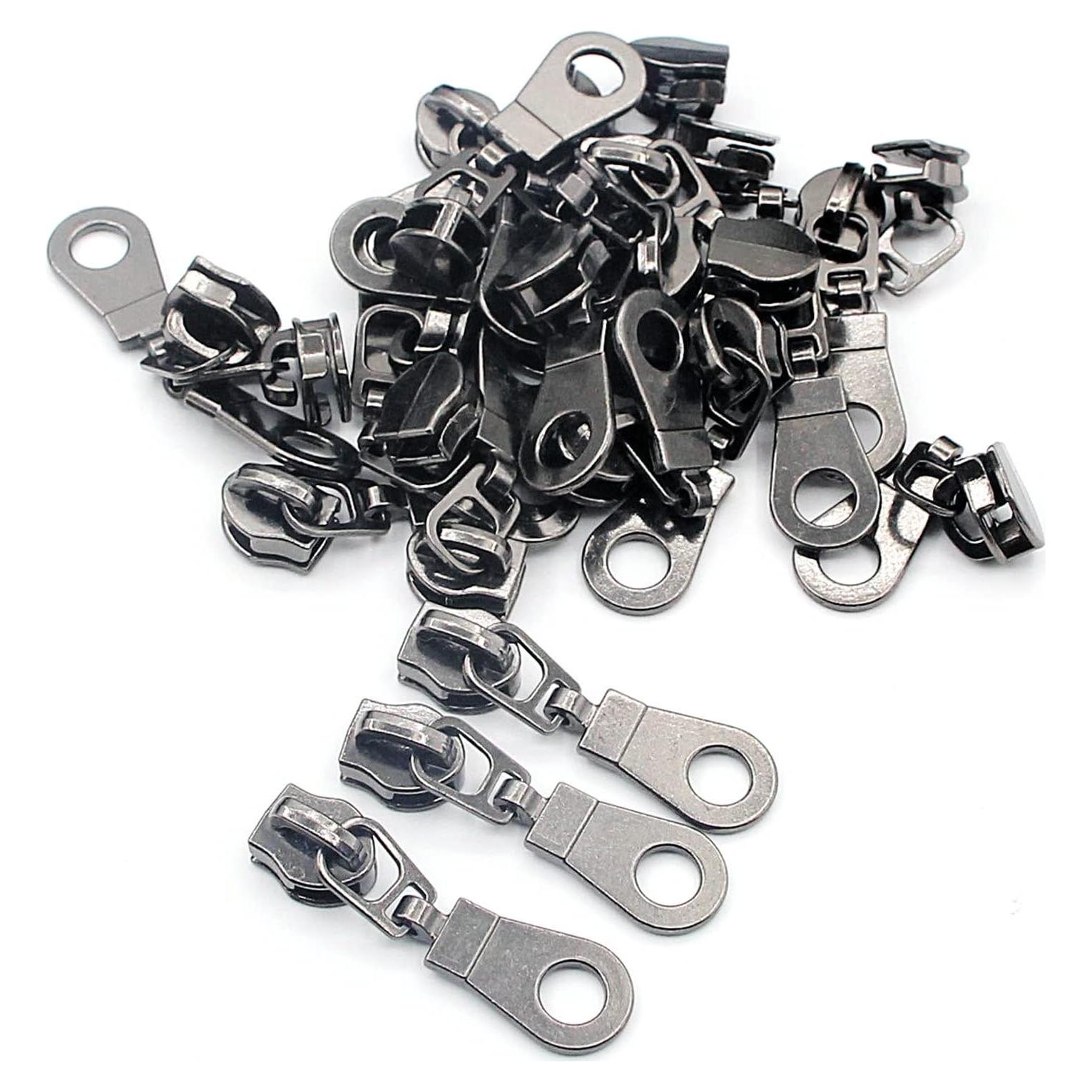 Tiradores de Cremallera #5 Leekayer 50PCS Latón Negro