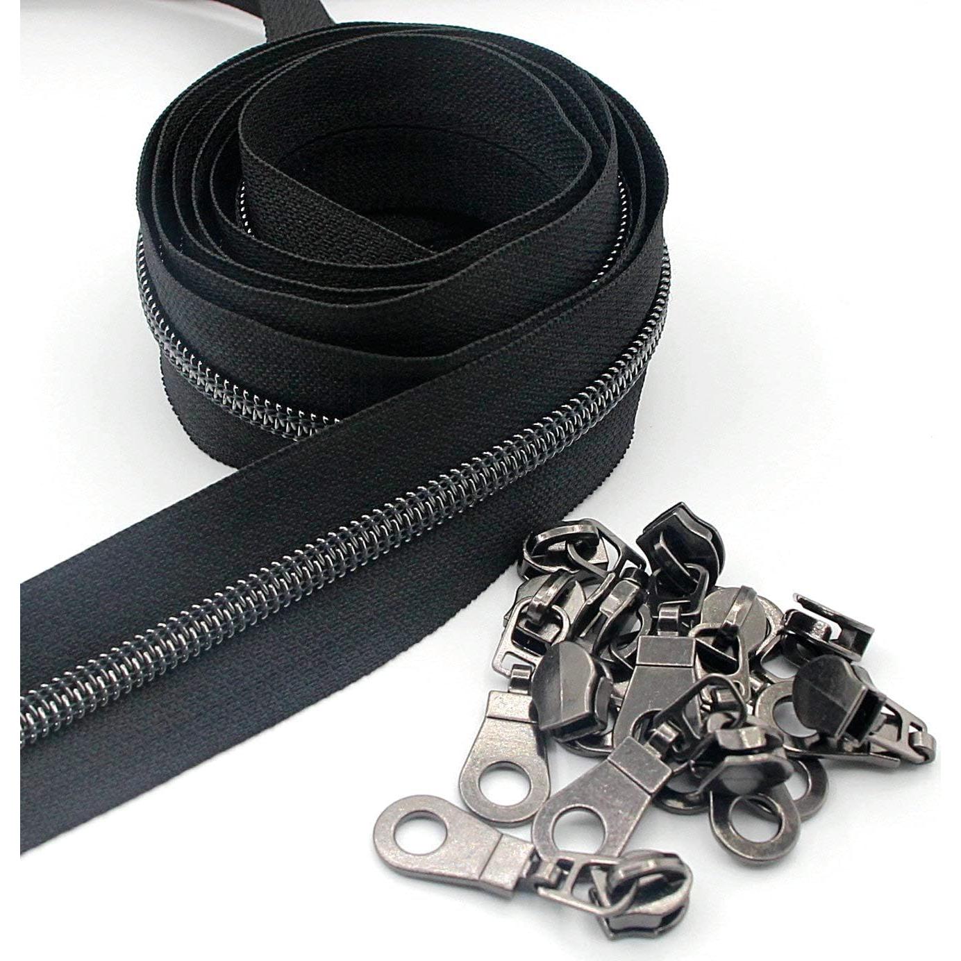 Tiradores de Cremallera #5 Leekayer 50PCS Latón Negro