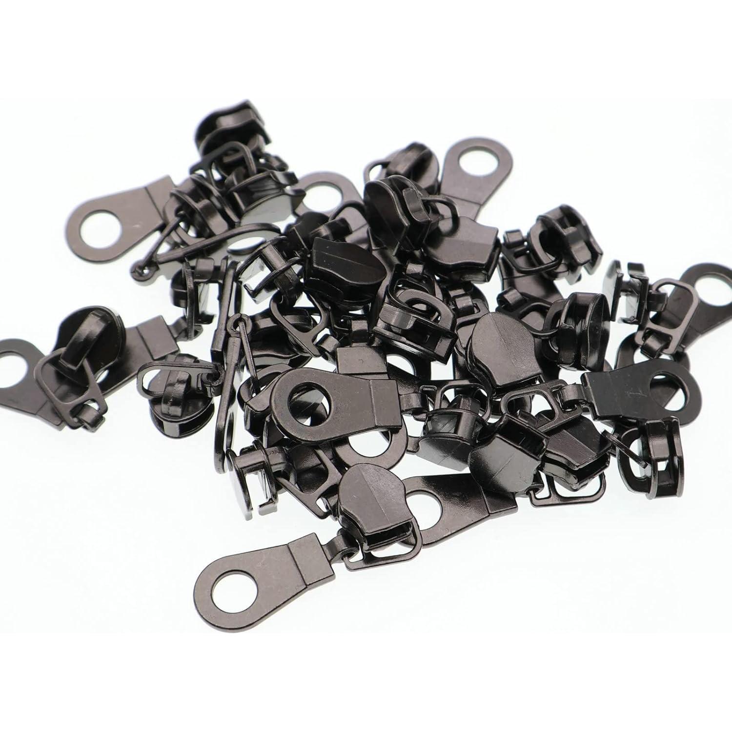 Tiradores de Cremallera #5 Leekayer 50PCS Latón Negro