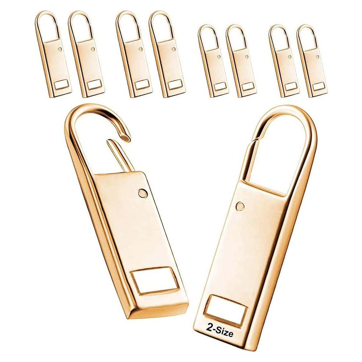 Extensor de Cremallera Dorado Sesyomr - Kit 8 Piezas