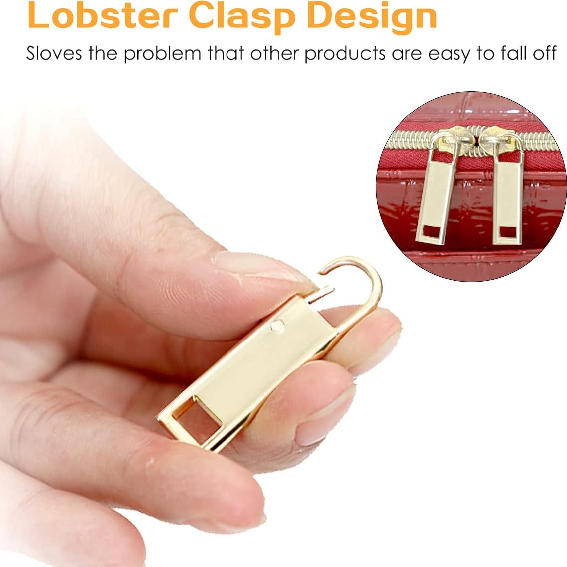 Extensor de Cremallera Dorado Sesyomr - Kit 8 Piezas