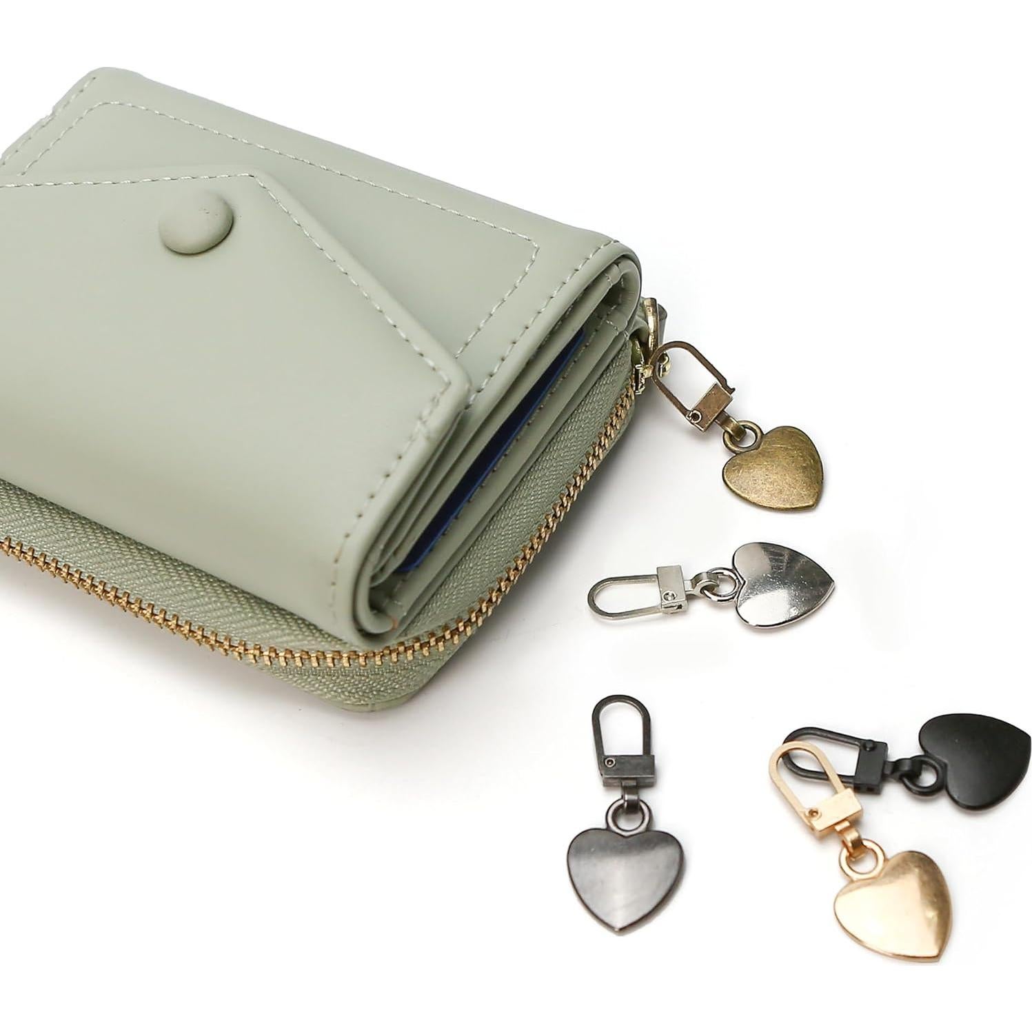 20 Tiradores de Cremallera Corazón Metal Badong Reemplazo