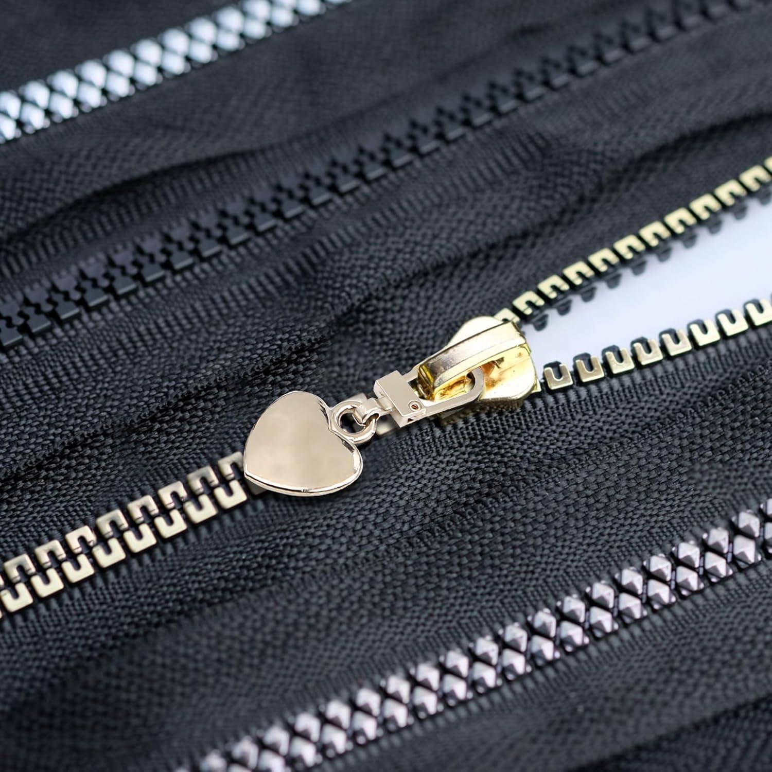 20 Tiradores de Cremallera Corazón Metal Badong Reemplazo