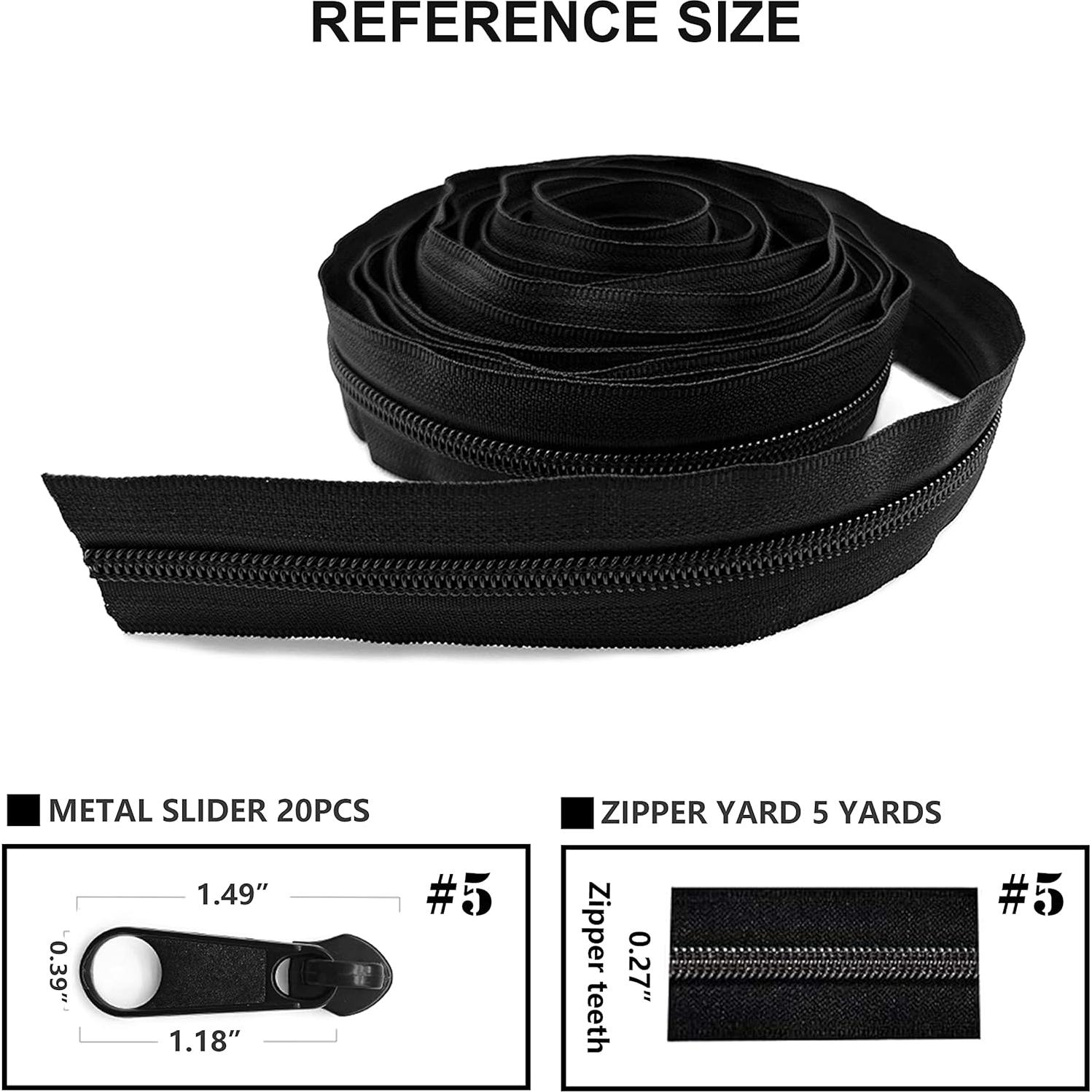 Tiradores de Cremallera #5 Goyunwell Negros 30pcs Metal