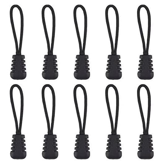 Tiradores de Cremallera JDYYICZ 10 Piezas Negro 6 cm