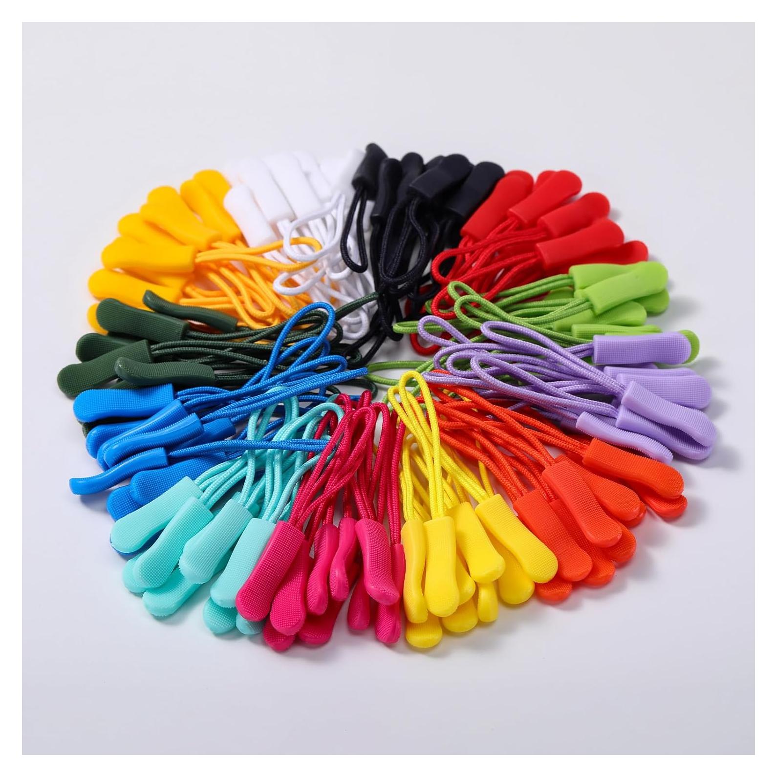 Tiradores de Cremallera Janinka 120 Pcs Coloridos 16.43 cm