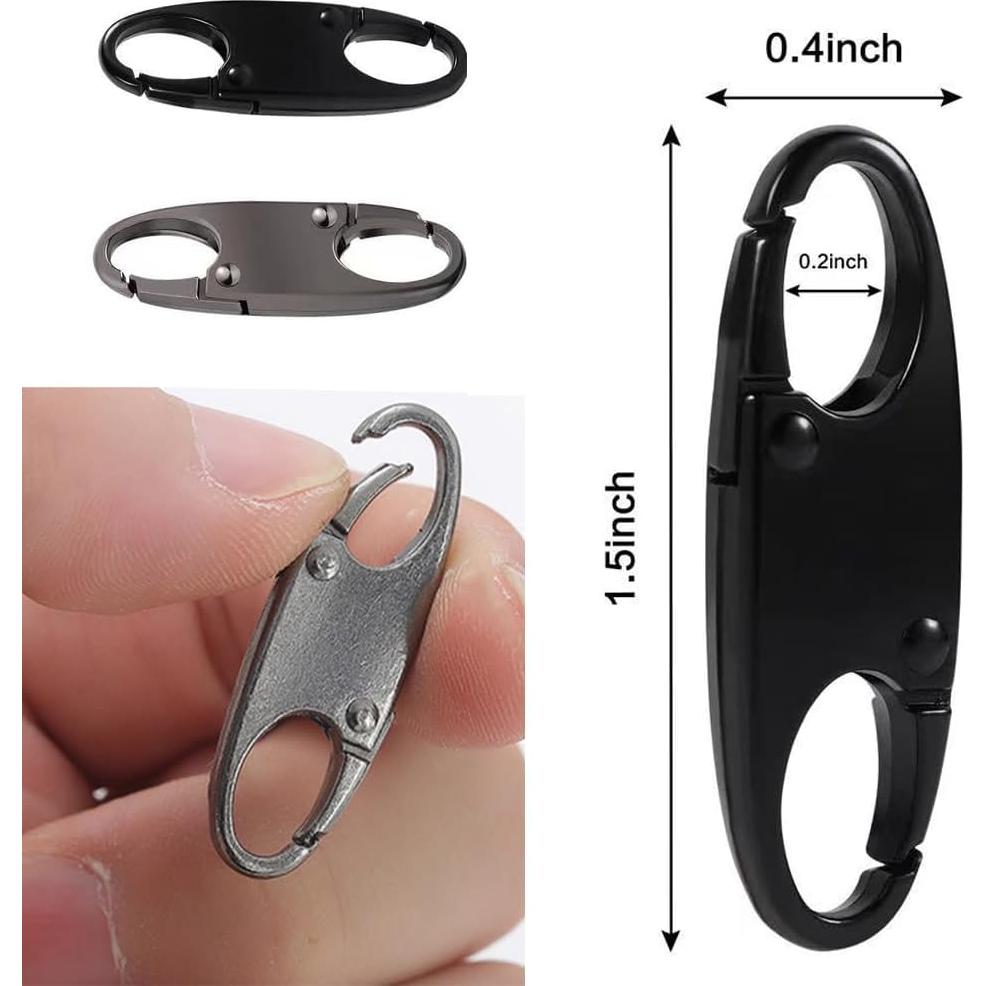 6 Piezas Clip Antirrobo Doble Apertura Seufrds para Equipaje