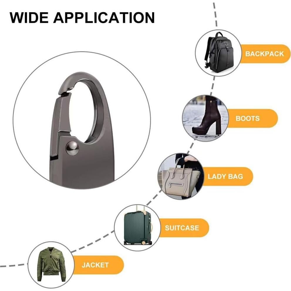 6 Piezas Clip Antirrobo Doble Apertura Seufrds para Equipaje