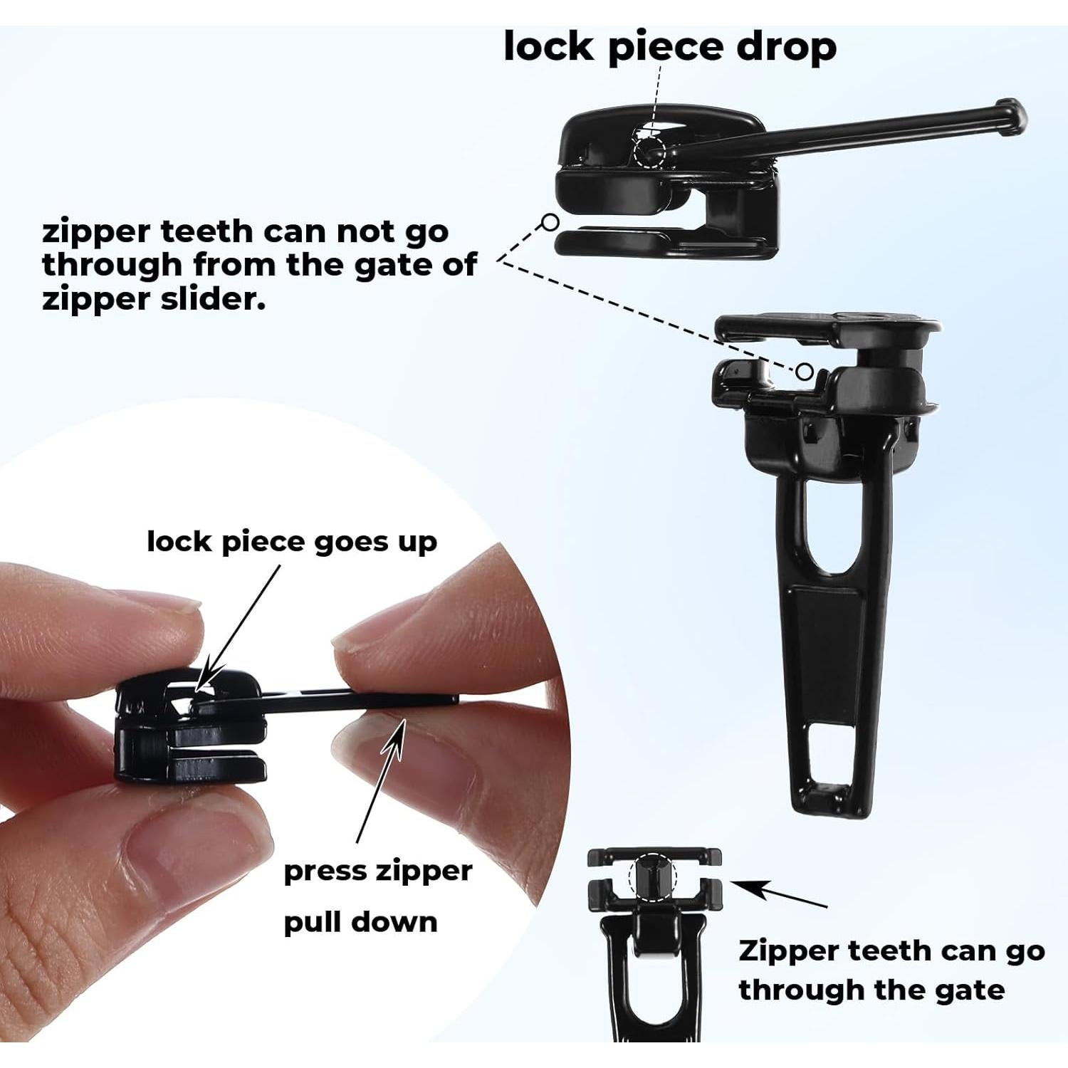 Kit de Reparación de Cremalleras 39 Piezas Nogeqi - Reemplazo Rápido