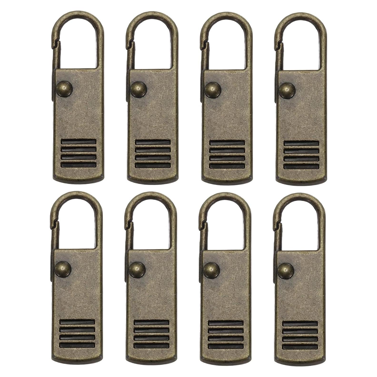 Kit 8 Pcs Tiradores de Cremallera Metálicos PATIKIL Bronce