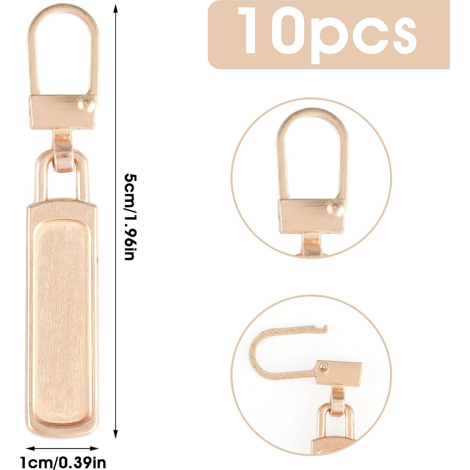 10 Tiradores de Cremallera Desmontables Teaaha Multicolor