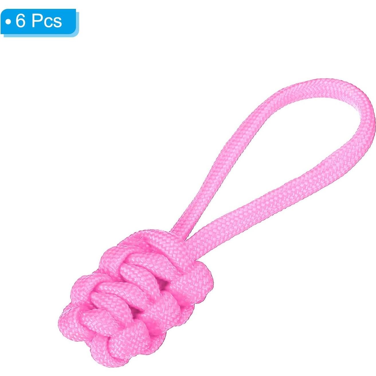 Tiradores de Cremallera PATIKIL 6 Piezas Nylon Rosa