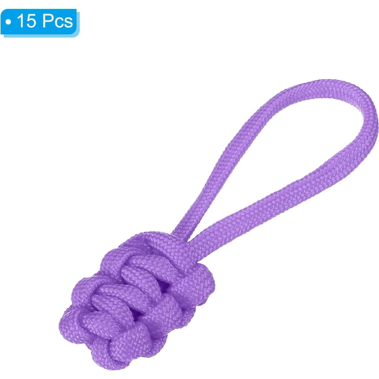 Tiradores de Cremallera PATIKIL 15 Piezas Nylon Púrpura