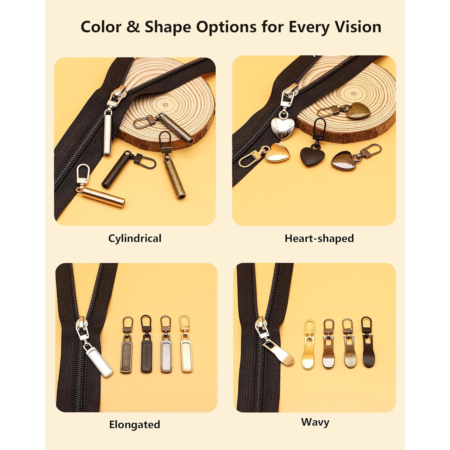 20 Tiradores de Cremallera Universal CUNSWEN 5 Colores