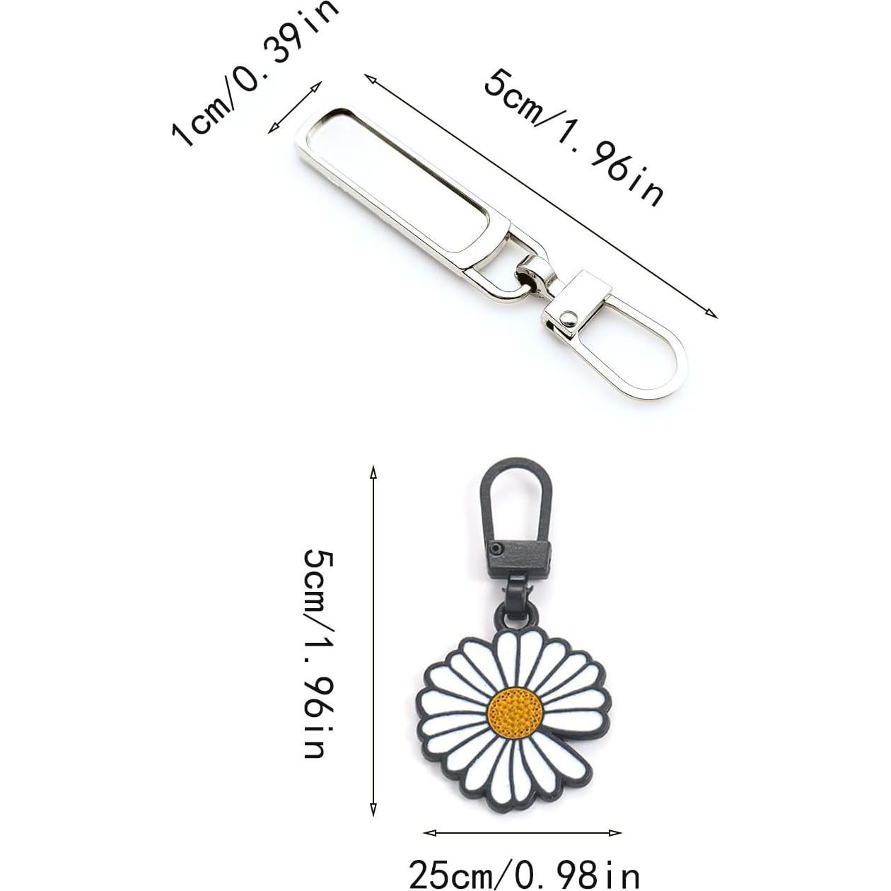 20 Tiradores de Cremallera Metálicos HZ Yihai 5cm Universal