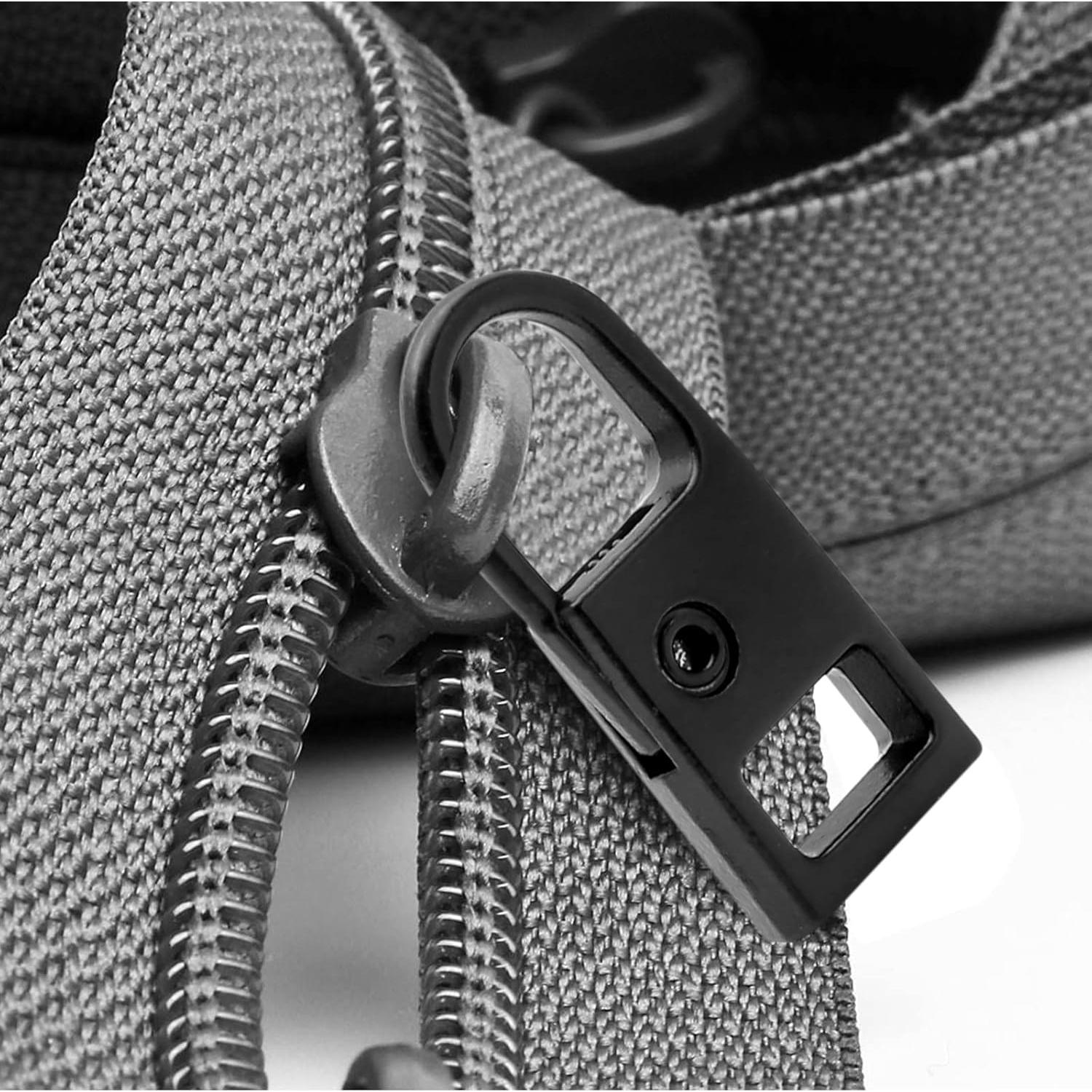 Tiradores de Cremallera Waziaqoc 8 Piezas Metal Negro 26.5mm