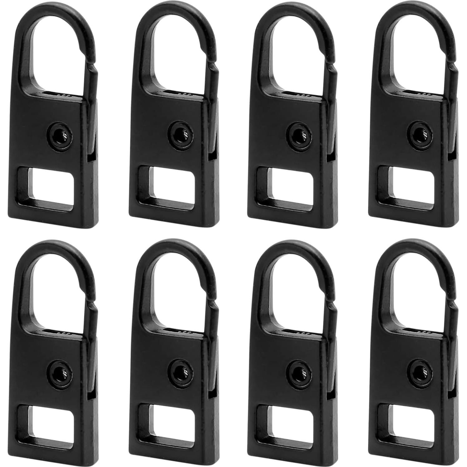Tiradores de Cremallera Waziaqoc 8 Piezas Metal Negro 26.5mm