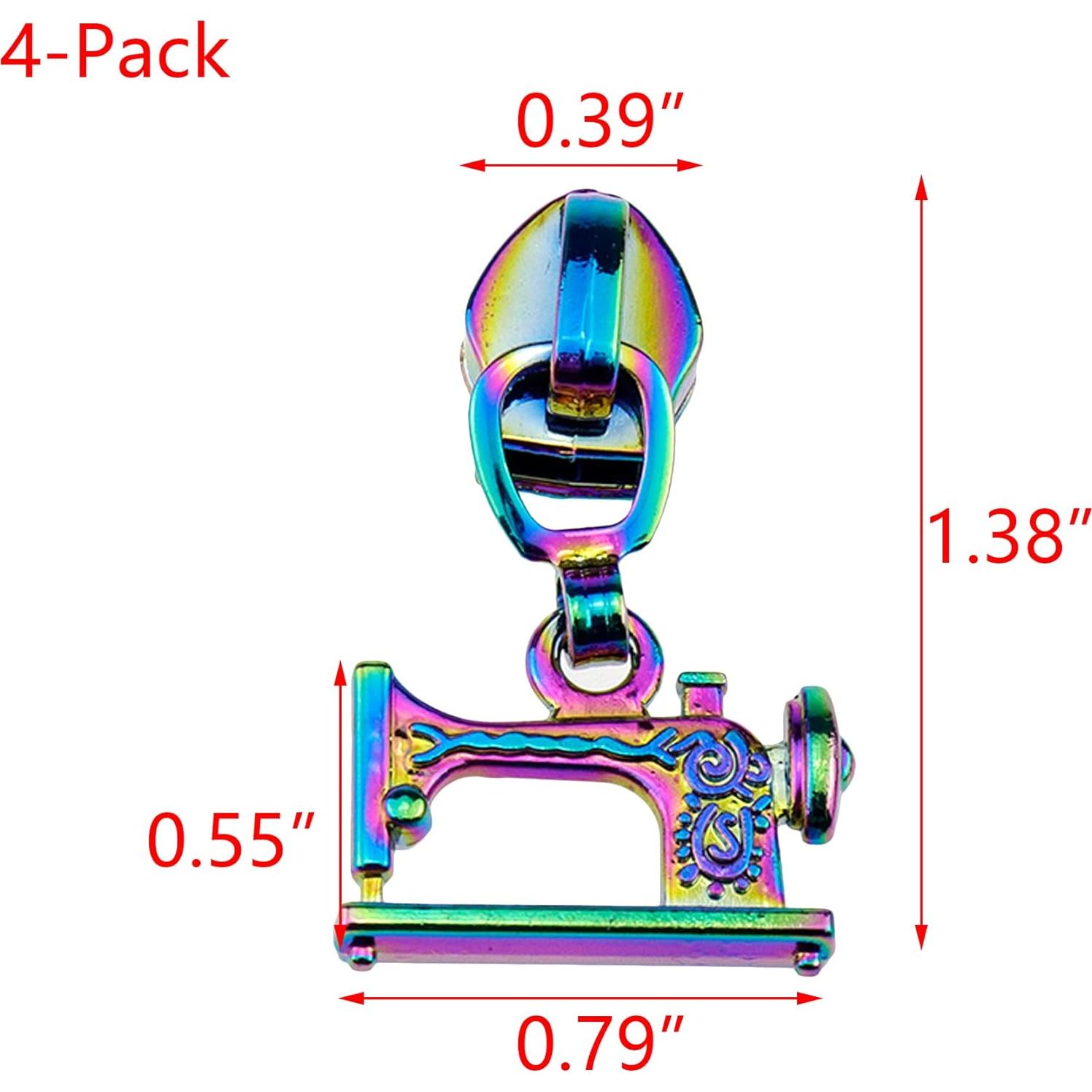 4 Cremalleras Arcoíris HEVSTIL para Equipajes y Mochilas