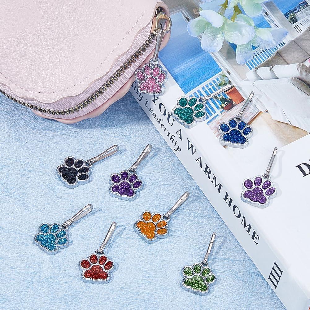 Tiradores de Cremallera DICOSMETIC 20 Pcs Huella de Perro