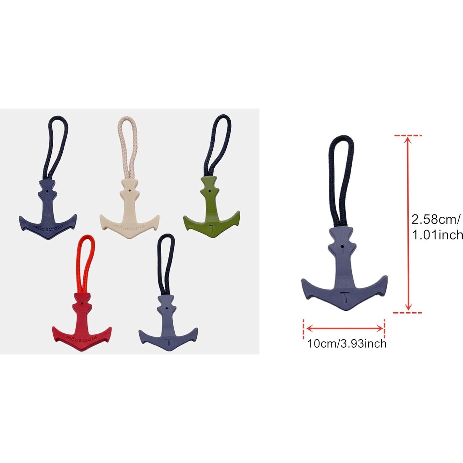 Tiradores de Cremallera LDCRE de Nylon Antideslizante - 5 Colores