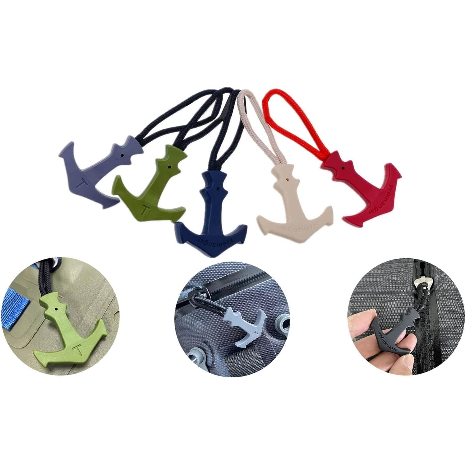 Tiradores de Cremallera LDCRE de Nylon Antideslizante - 5 Colores