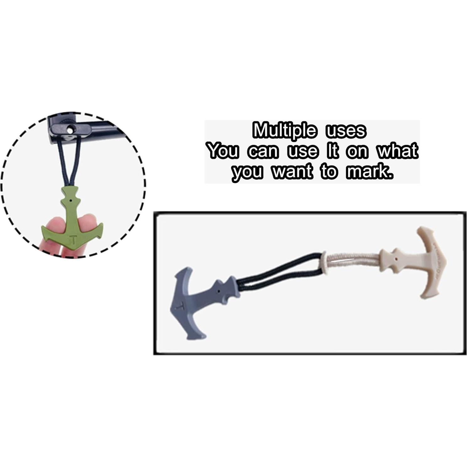 Tiradores de Cremallera LDCRE de Nylon Antideslizante - 5 Colores