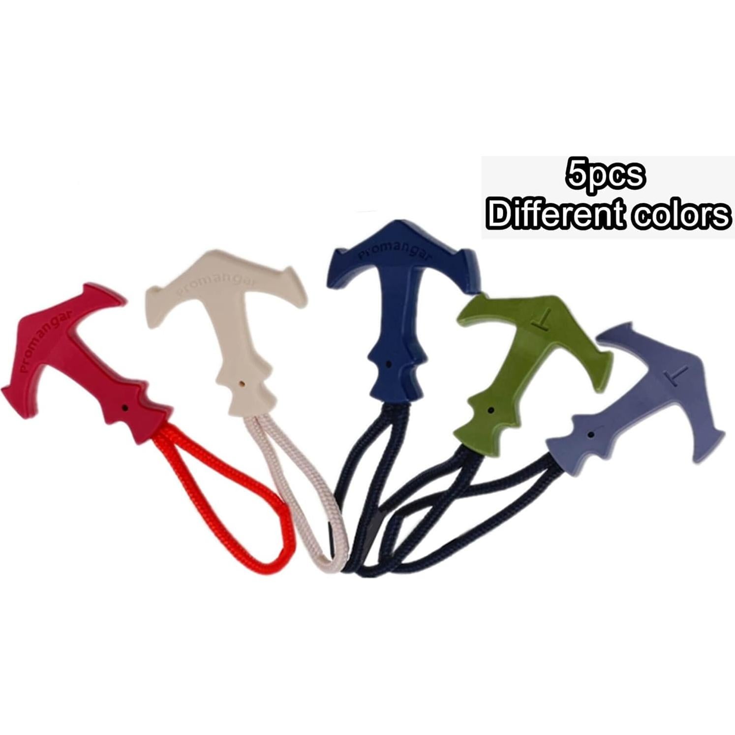 Tiradores de Cremallera LDCRE de Nylon Antideslizante - 5 Colores