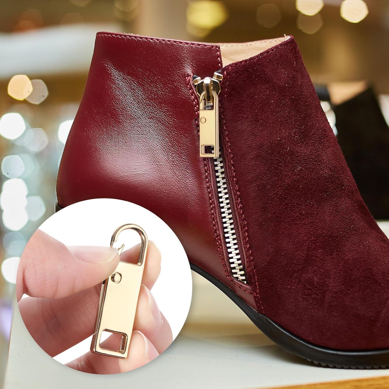 8 Tiradores de Cremallera Dorados de Metal InnoHHustle 3.5cm