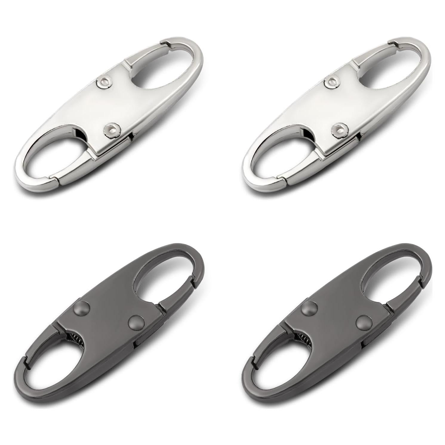 4 Clips de Cremallera Antirrobo LCCHOLV - Carabineros S en Negro y Plata