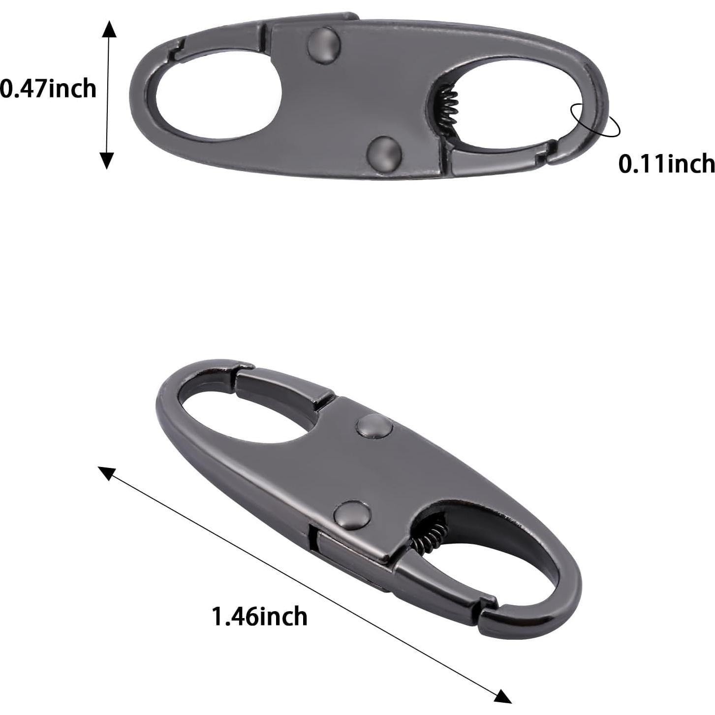 4 Clips de Cremallera Antirrobo LCCHOLV - Carabineros S en Negro y Plata