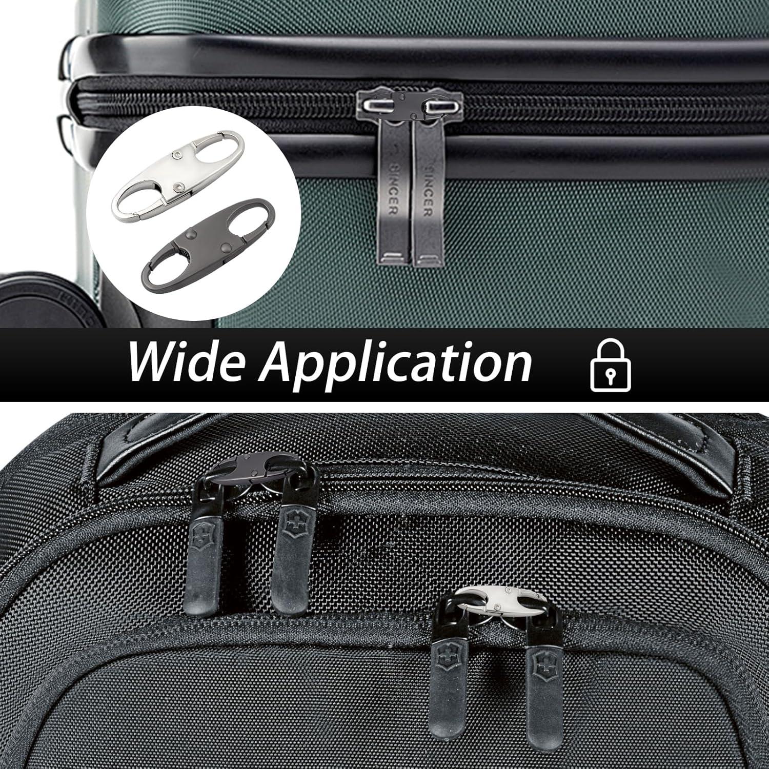 4 Clips de Cremallera Antirrobo LCCHOLV - Carabineros S en Negro y Plata