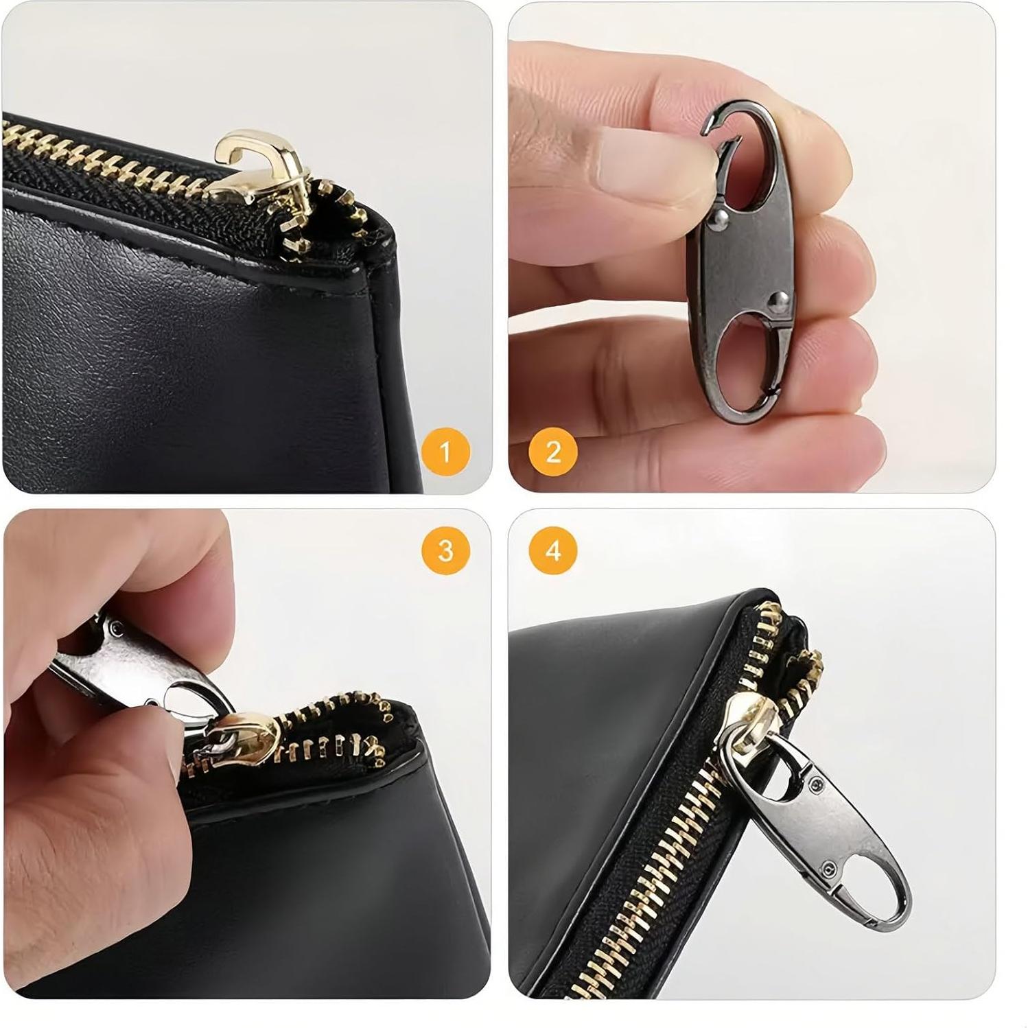 12 Clips de Carabineros Antirrobo Rabihike para Cremalleras