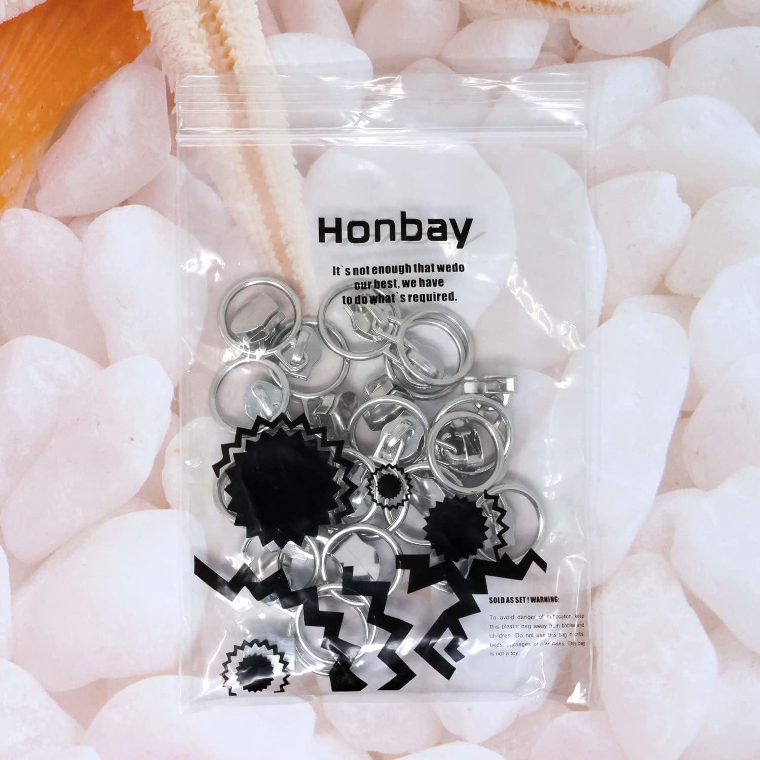 20 Deslizadores de Cierre de Aleación de Zinc #5 Plateados Honbay