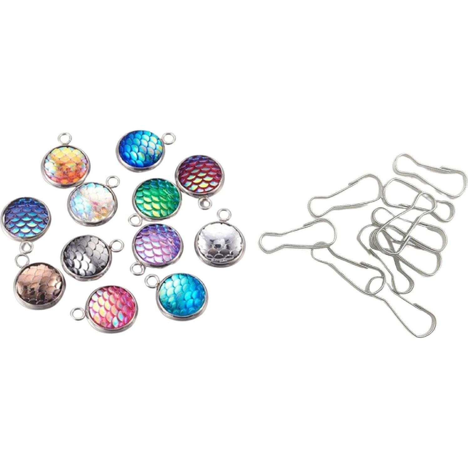 12 Encantos de Tirador de Cremallera Brillantes para Reparación