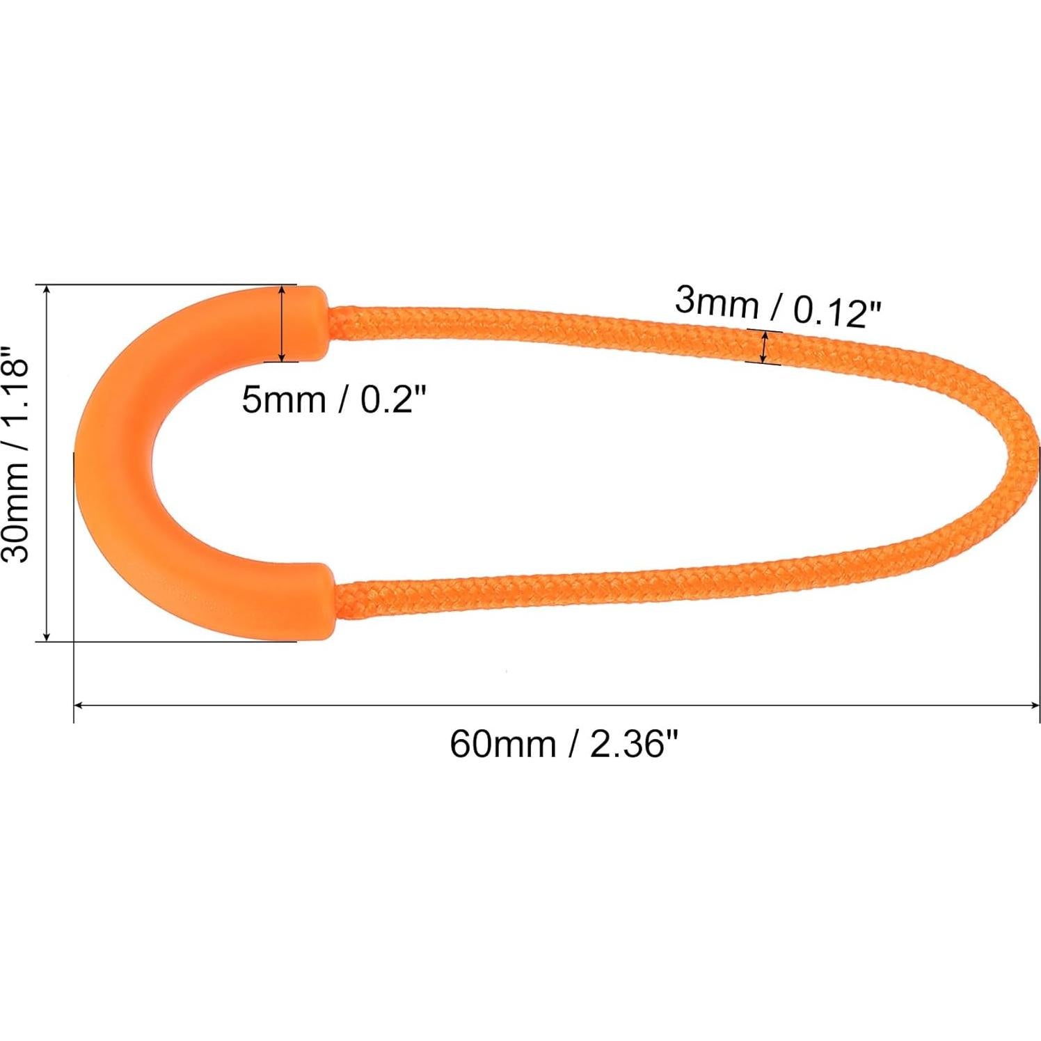 Extensores de Tiradores de Cremallera PATIKIL 20 Unidades Naranja