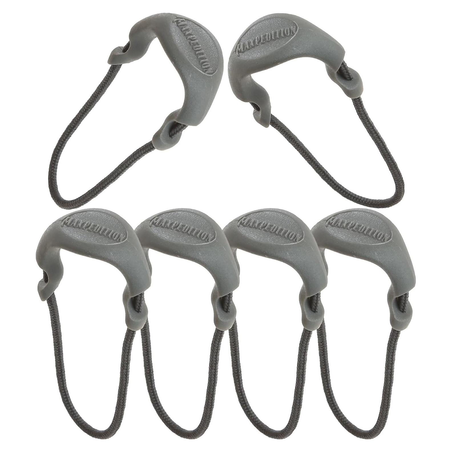 Tiradores de Cremallera Pequeños Maxpedition Gris - Paquete de 6