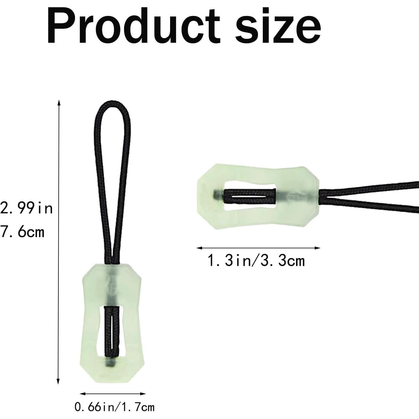 16 Piezas Tiradores de Cremallera Luminosa TTfdacai para Camping