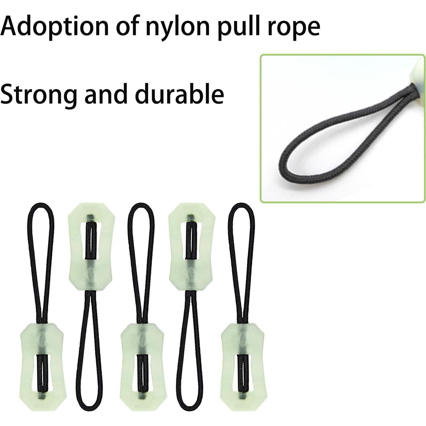 16 Piezas Tiradores de Cremallera Luminosa TTfdacai para Camping