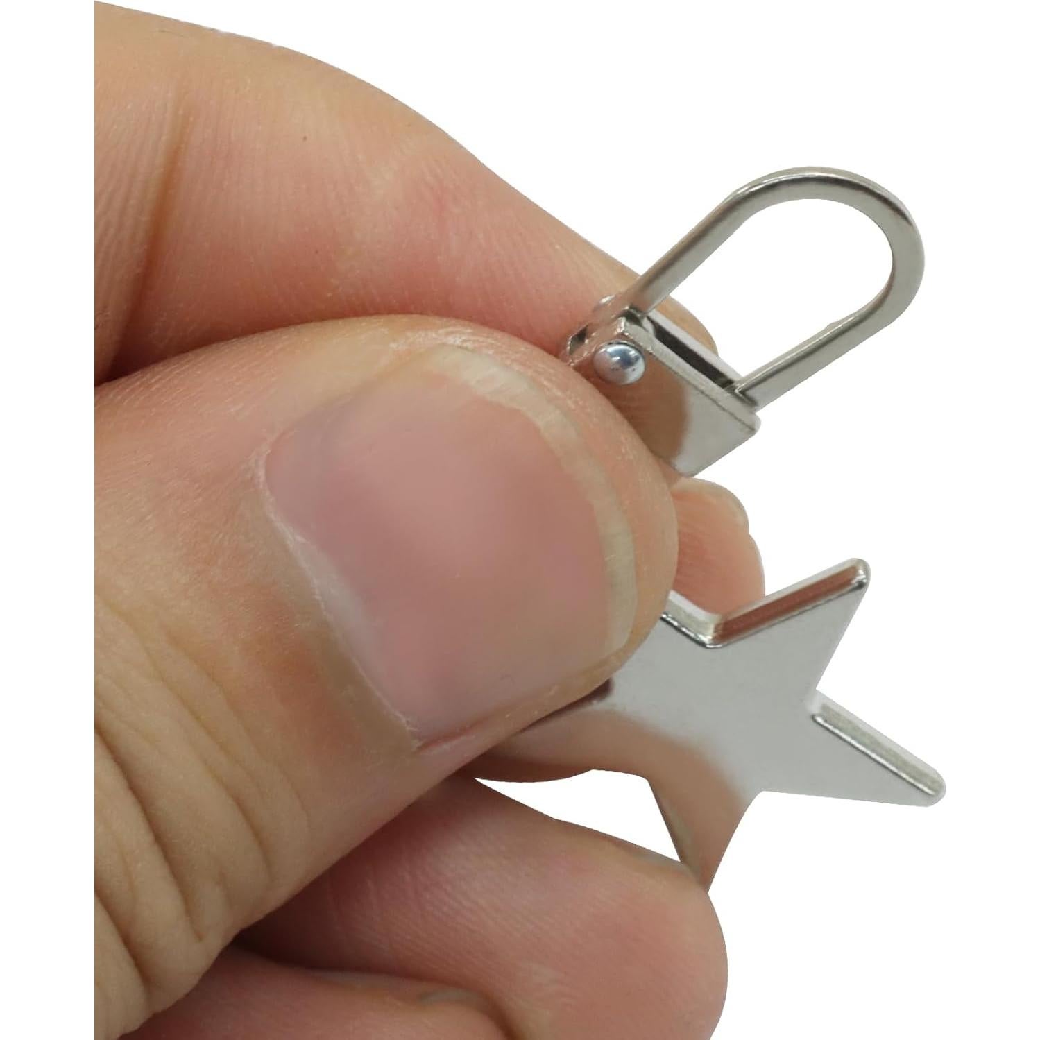 5 Tiradores de Cremallera de Metal Kemcatui Estrella Multicolor