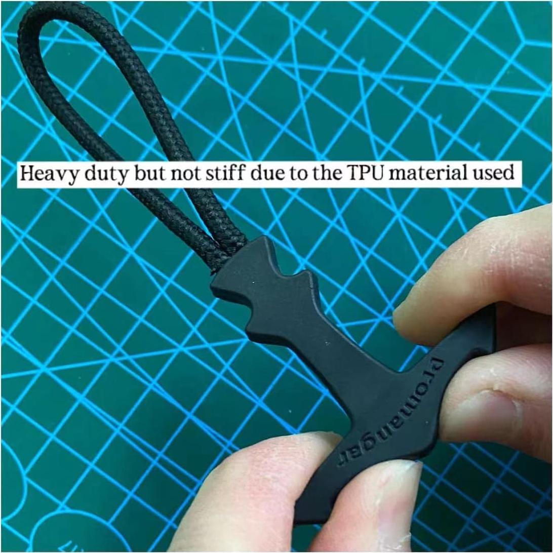 Tirador de Cremallera BJA en Forma de T - 6 Pcs Negro