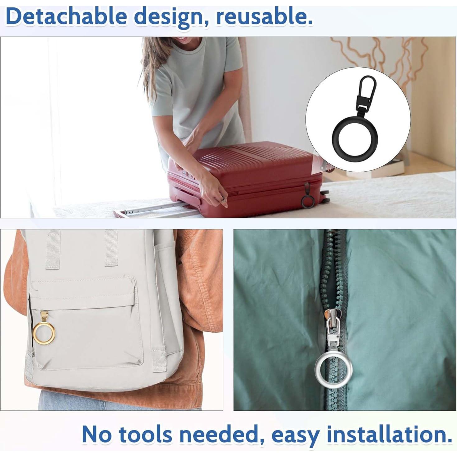 10 Tiradores de Cremallera Redondos Abeillo - 5 Colores Metal