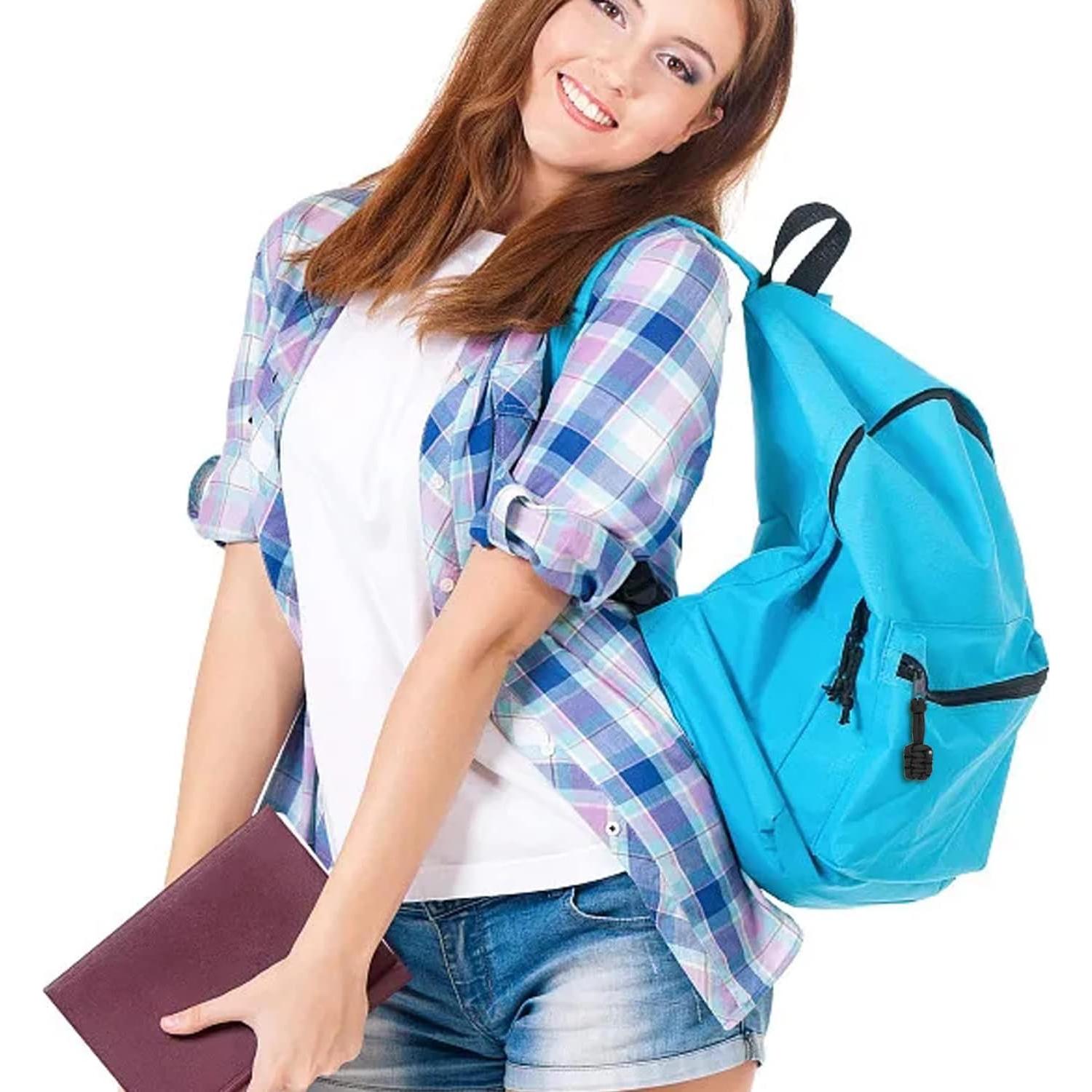 10 Tiradores de Cremallera de Nylon Tejidos Honbay - Negro