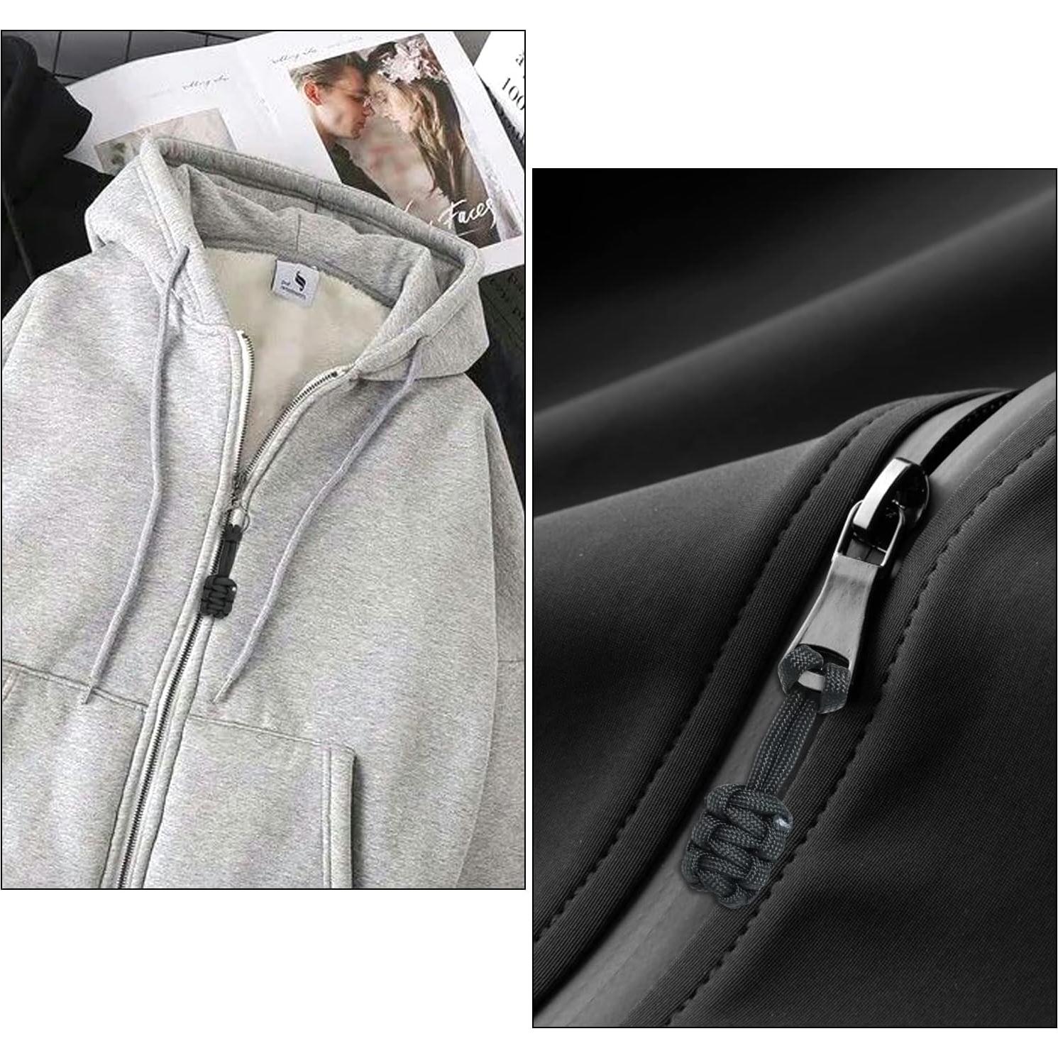 10 Tiradores de Cremallera de Nylon Tejidos Honbay - Negro