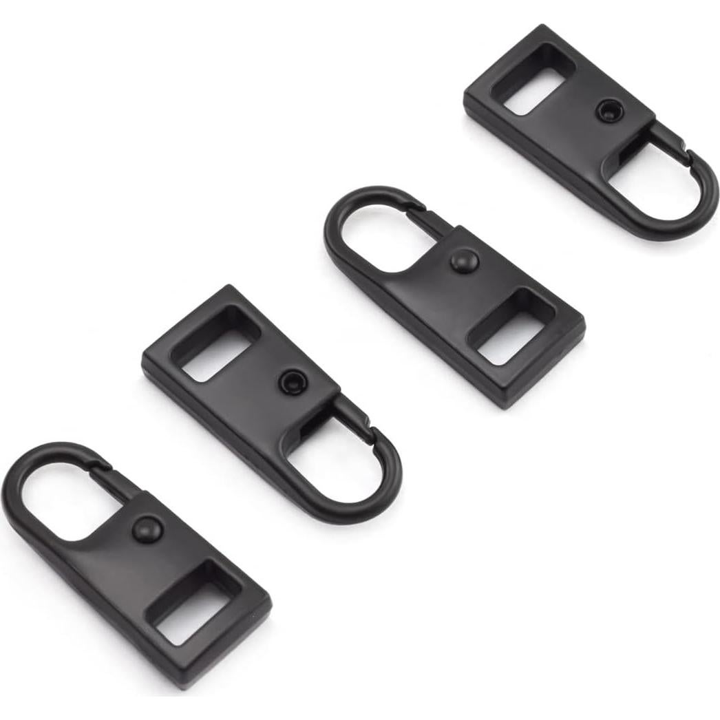 Tiradores de Cremallera de Repuesto Aifeier, Paquete de 4, Negro