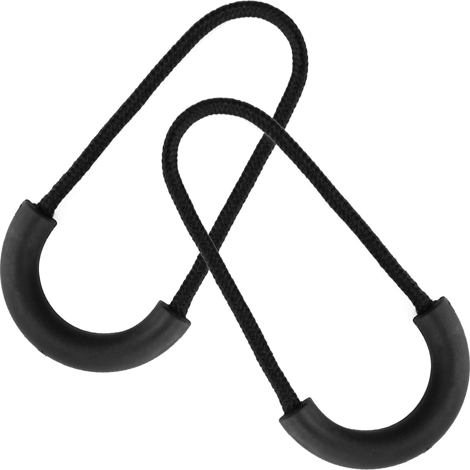 60 Tiradores de Cremallera de Nylon Negro pson en Forma de U